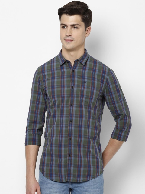 Allen Solly Tartan Checked Opaque Cotton Custom Fit Shirt