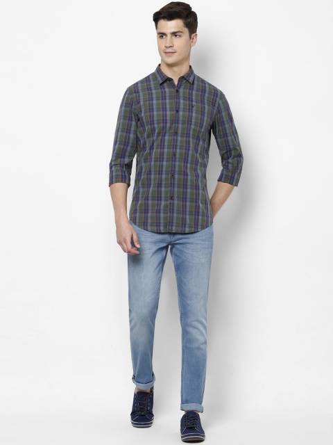 Allen Solly Tartan Checked Opaque Cotton Custom Fit Shirt - Image 5