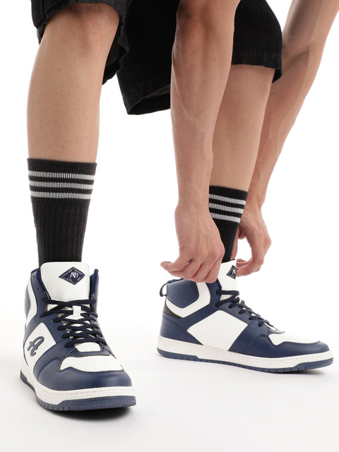 Aeropostale Men Perforated Detailing Mid-Top Sneakers - Image 9