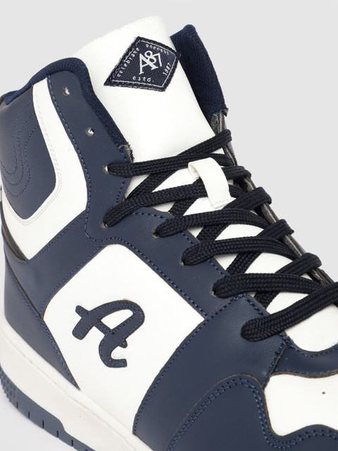 Aeropostale Men Perforated Detailing Mid-Top Sneakers - Image 8