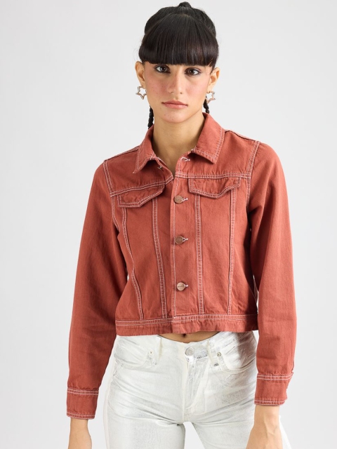 FREAKINS Women No Crop Denim Jacket