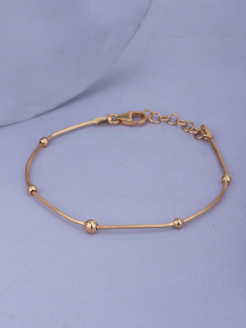 Carlton London 18kt Rose Gold Plated with Ball Charm Bracelet
