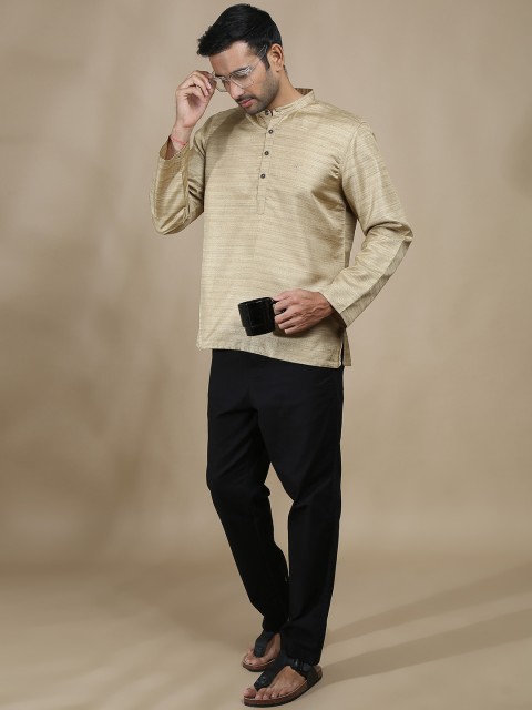 FILORI STUDIO Self Textured Art Silk Festive Short Kurtaa - Image 6