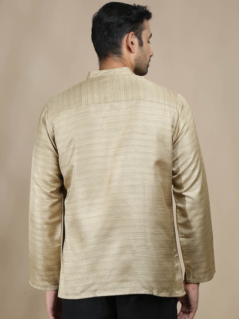 FILORI STUDIO Self Textured Art Silk Festive Short Kurtaa - Image 4