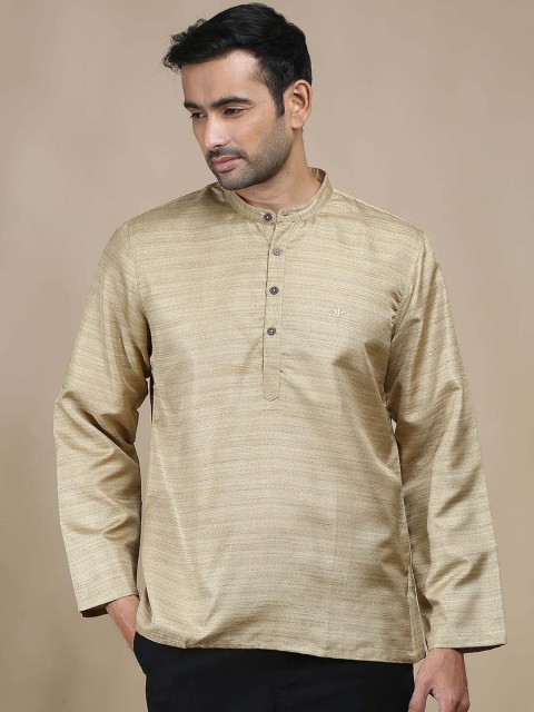 FILORI STUDIO Self Textured Art Silk Festive Short Kurtaa - Image 5