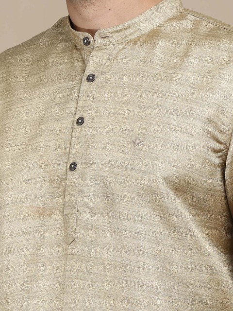 FILORI STUDIO Self Textured Art Silk Festive Short Kurtaa - Image 2