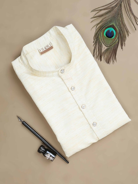 FILORI STUDIO Self Textured Art Silk Festive Short Kurta - Image 7