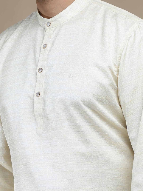 FILORI STUDIO Self Textured Art Silk Festive Short Kurta - Image 2