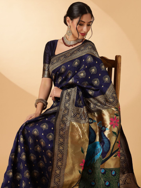 KALINI Woven Design Paithani Saree