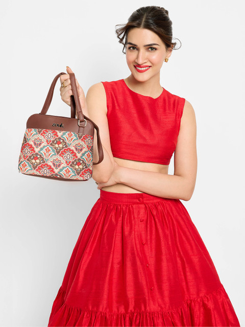 ZOUK Ethnic Motifs Printed Structured Sling Bag