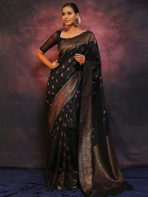 KALINI Ethnic Motifs Zari Banarasi Saree