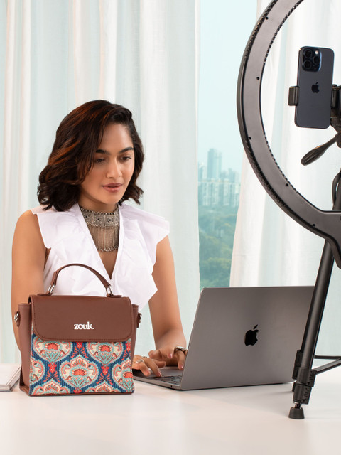 ZOUK Ethnic Motifs Printed Structured Sling Bag - Image 7