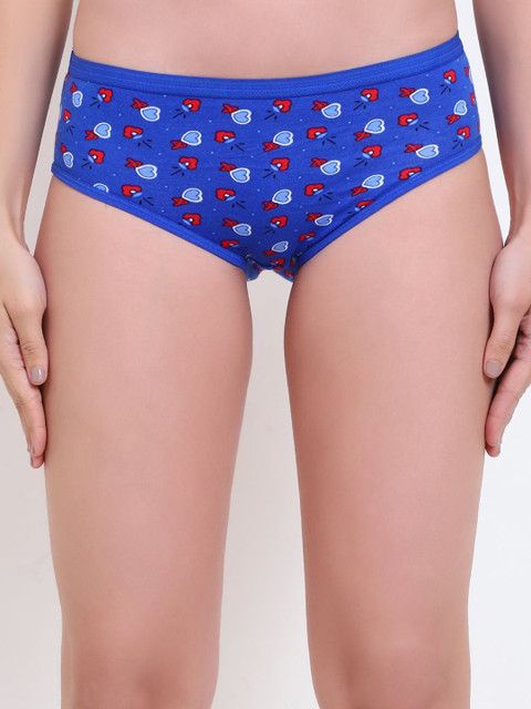 BLEEDING HEART Pack of 3 Conversational Printed Mid-Rise Bikini Briefs - Image 3
