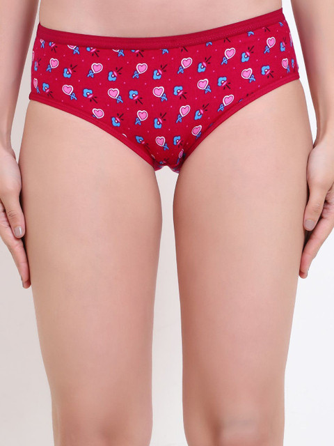 BLEEDING HEART Pack of 3 Conversational Printed Mid-Rise Bikini Briefs - Image 2