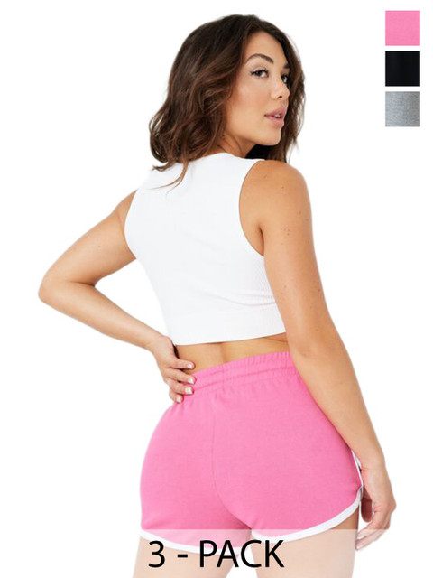 BAESD Women Pack Of 3 Mid-Rise Rapid-Dry Pure Cotton Hot Pants