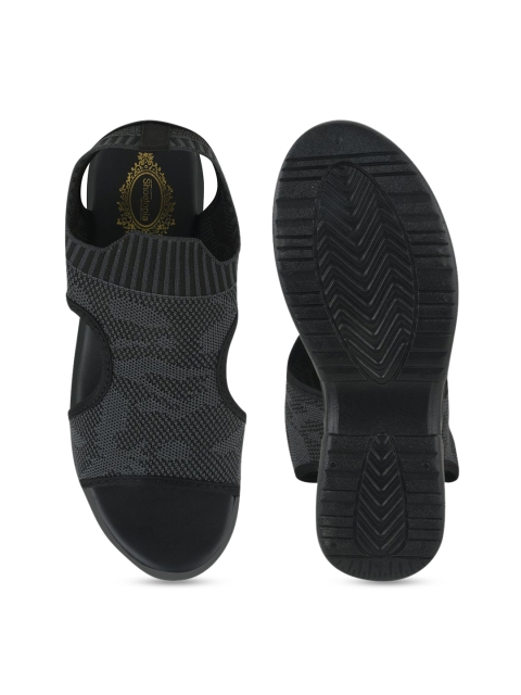 Shoetopia Textured Flatform Sandals with Laser Cuts - Image 5