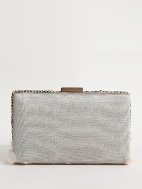 THE TAN CLAN Daina Feather Embroidered Box Clutch - Image 4