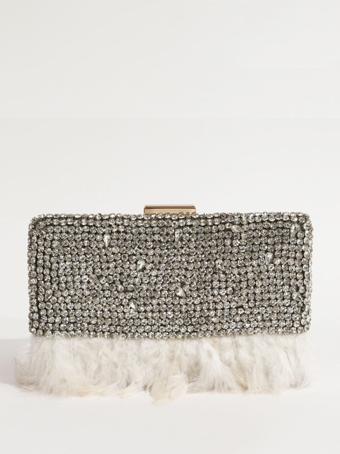 THE TAN CLAN Daina Feather Embroidered Box Clutch - Image 2