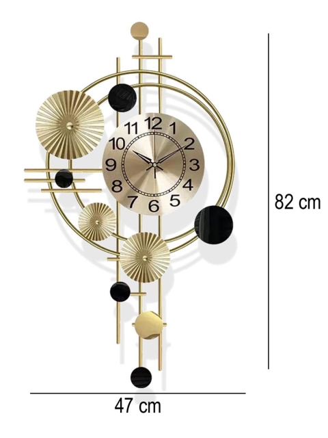 DSH Crafting Your Curiosity Gold-Toned Embellished Contemporary Wall Clock - Image 5