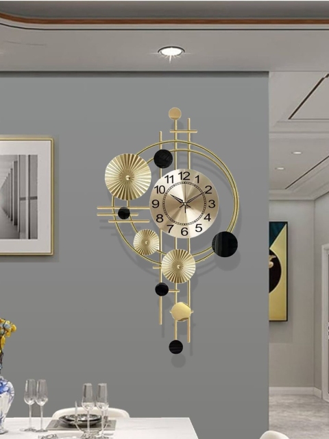 DSH Crafting Your Curiosity Gold-Toned Embellished Contemporary Wall Clock - Image 4