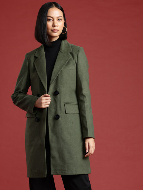 all about you Notched Lapel Collar Longline Overcoat
