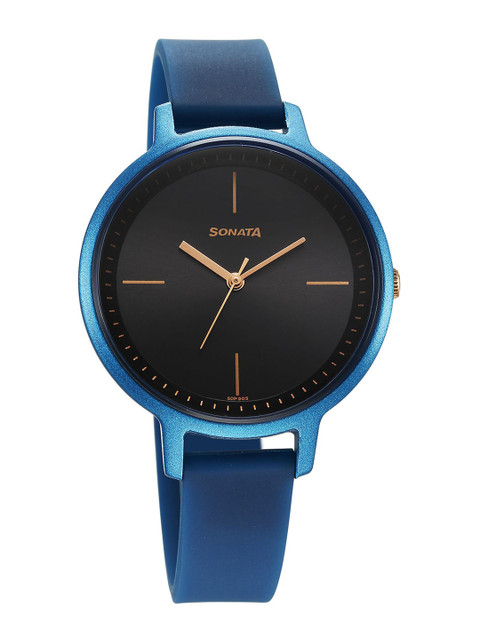 Sonata Splash Quartz Analog With Black Dial Watch For Women - 87049pp20w