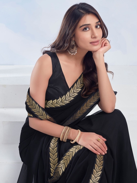 KALINI Woven Design Pure Georgette Saree - Image 5
