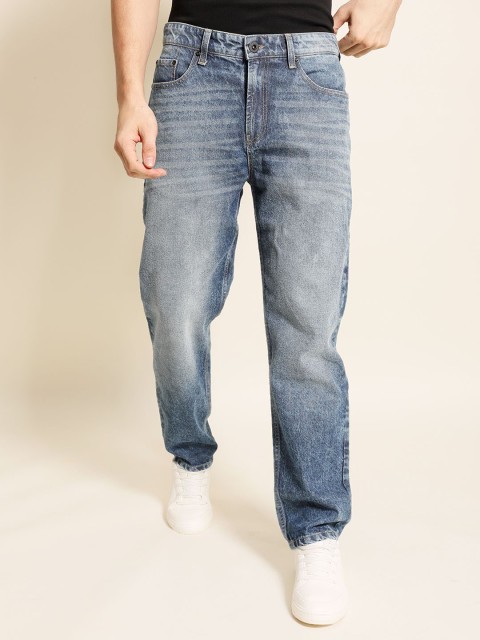 The Roadster Lifestyle Co. The Lifestyle Co Men Relaxed-Fit Mid Rise Light Fade Jeans