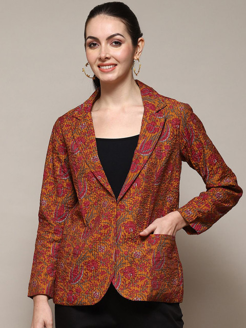 Biba Printed Single-Breasted Overcoat