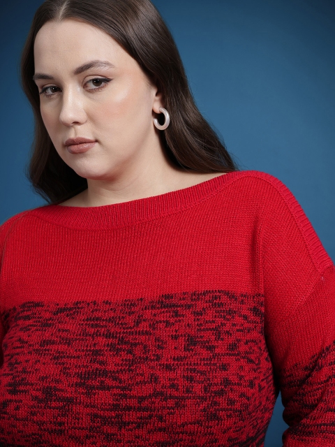 The Roadster Life Co. Plus Size Colourblocked Acrylic Pullover - Image 2