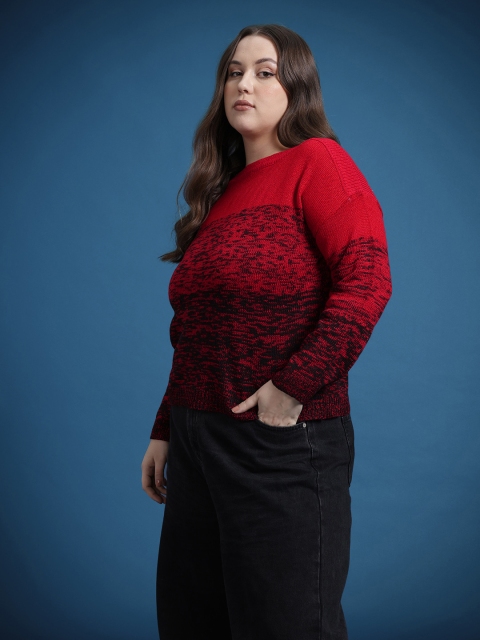 The Roadster Life Co. Plus Size Colourblocked Acrylic Pullover - Image 4