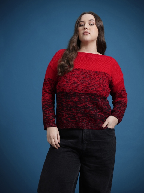 The Roadster Life Co. Plus Size Colourblocked Acrylic Pullover - Image 3