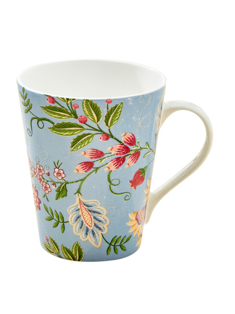 Home Centre White & Pink 3 Pieces Floral Printed Glossy Mugs 340 ml Each - Image 5