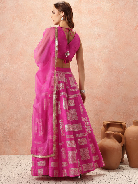 all about you Foil Print Ready to Wear Lehenga & Blouse With Dupatta - Image 7