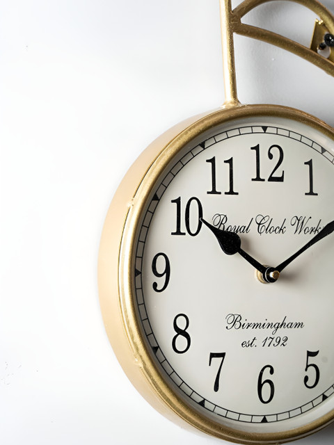 vedas White Solid Round Analogue Wall Clock - Image 4