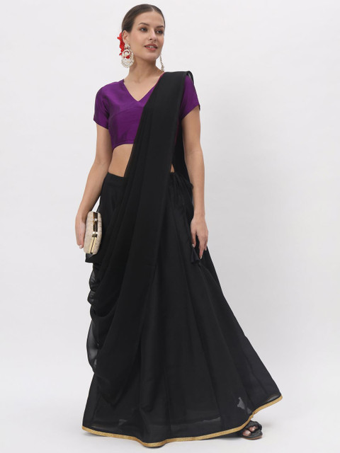 studio rasa Solid V-Neck Smocked Crop Top - Image 6