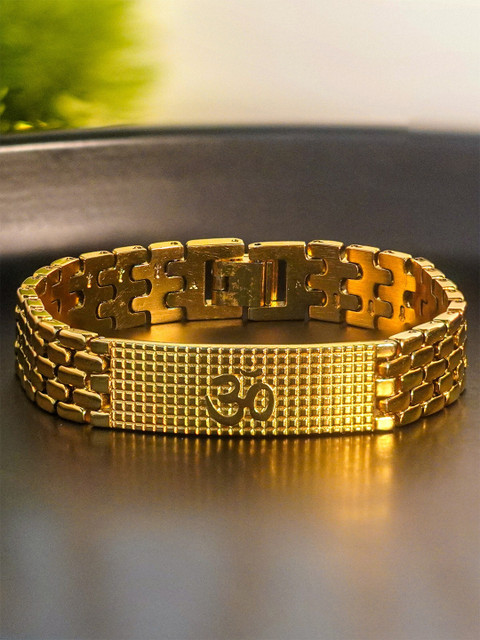 Japam Gold Plated Sacred Grid Om Bracelet