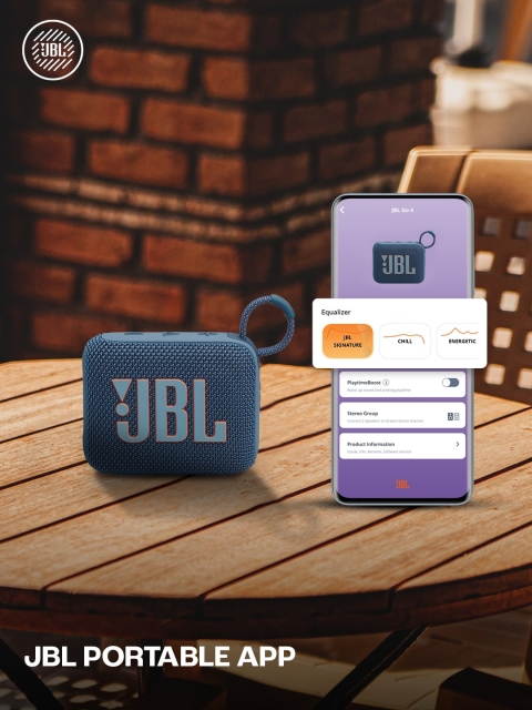 JBL Go 4 Blue Ultra Portable Water & Dust Proof 4.2 W Bluetooth Speaker - Image 5