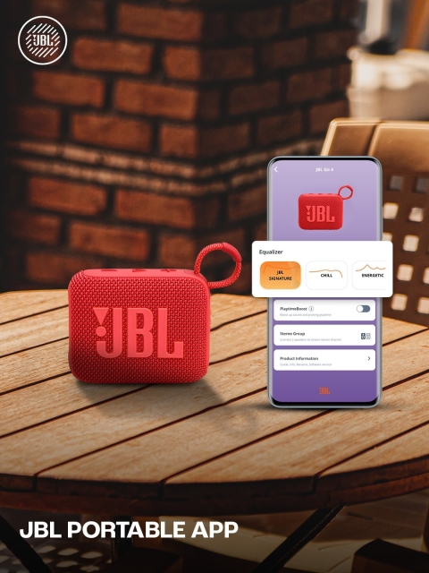 JBL Go 4 Red Ultra Portable Water & Dust Proof 4.2 W Bluetooth Speaker - Image 5