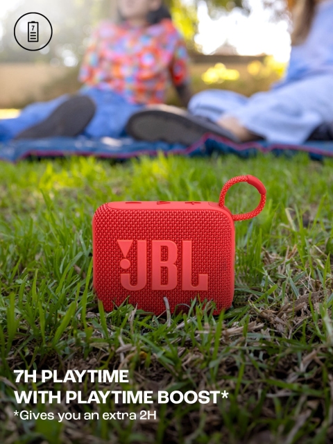 JBL Go 4 Red Ultra Portable Water & Dust Proof 4.2 W Bluetooth Speaker - Image 4