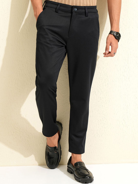 HIGHLANDER Men Knitted Comfort Slim Fit Chinos Trouser