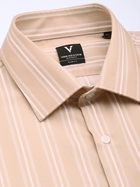 Van Heusen Pure Cotton Slim Fit Striped Formal Shirt - Image 2