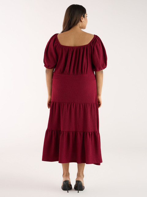 Big Hello - The Plus Life Puff Sleeve A-Line Maxi Dress - Image 5