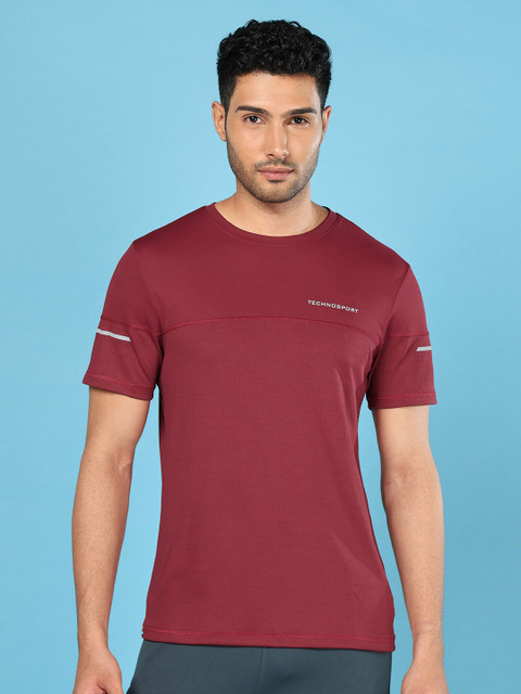 Technosport Men Colorblock Double Cool Slim Fit Sports Tshirt - Image 2