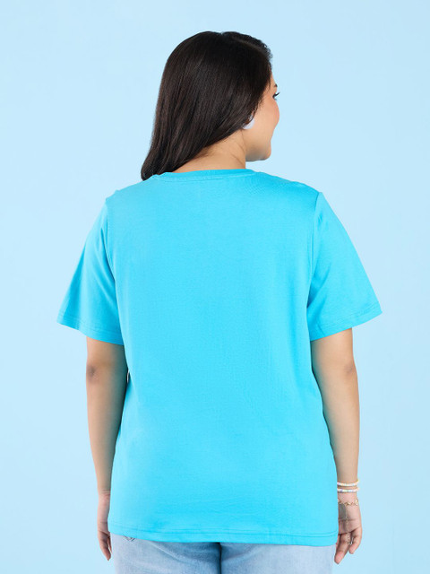 Big Hello - The Plus Life Women Typography Printed Round Neck Pure Cotton T-shirt - Image 5