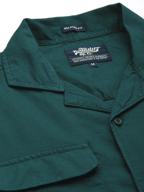 The Roadster Life Co. Pure Cotton Self Design Textured Relaxed Fit Casual Shirt - Image 2