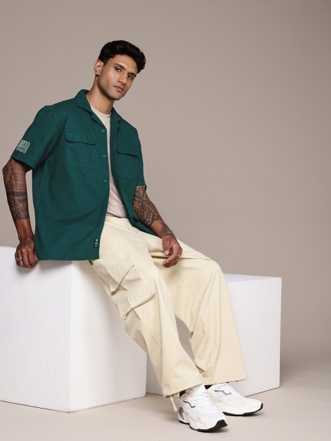 The Roadster Life Co. Pure Cotton Self Design Textured Relaxed Fit Casual Shirt - Image 6