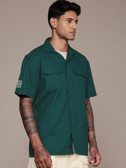 The Roadster Life Co. Pure Cotton Self Design Textured Relaxed Fit Casual Shirt - Image 4