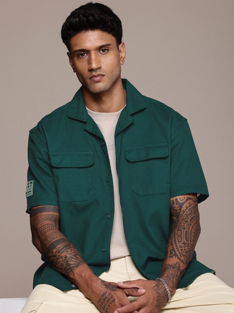 The Roadster Life Co. Pure Cotton Self Design Textured Relaxed Fit Casual Shirt - Image 3