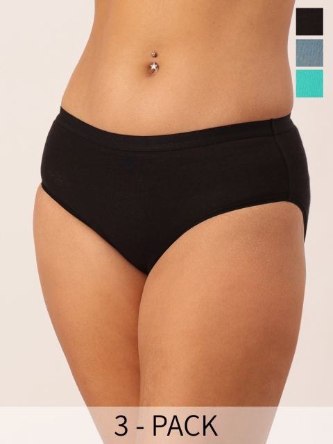 DressBerry Pack Of 3 Mid-Rise Hipster Briefs- DB-CHV-BRF-32-11A